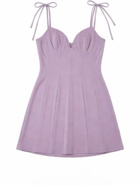 Zara pink Asymmetrical Tie-Strap Dress
